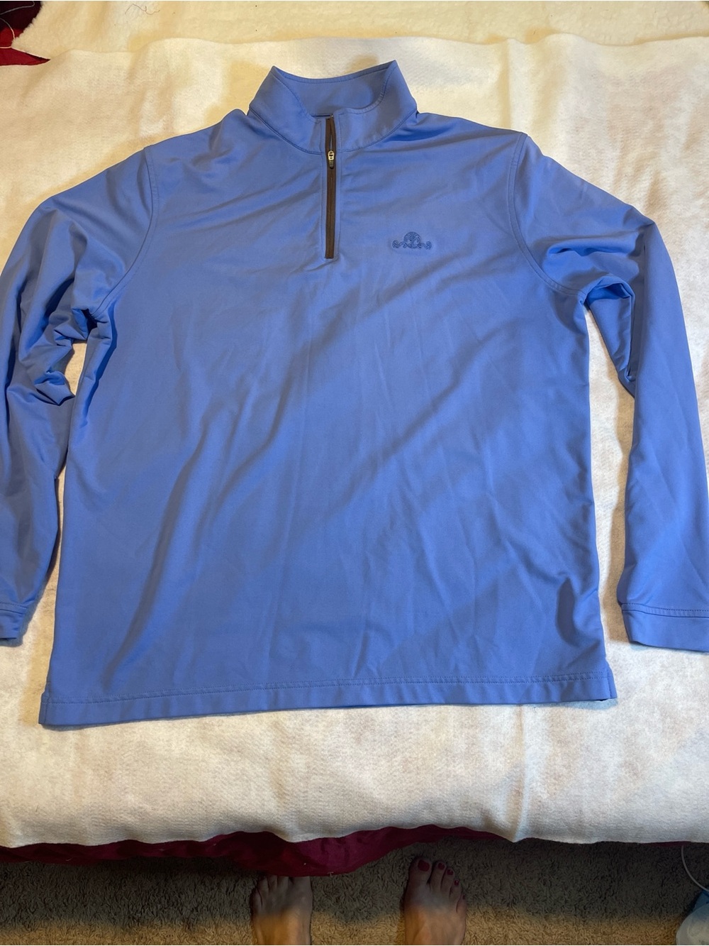 Peter Millar Crown Sport Perth Quarter Zip Blue Men’s Large Daniel Island Club